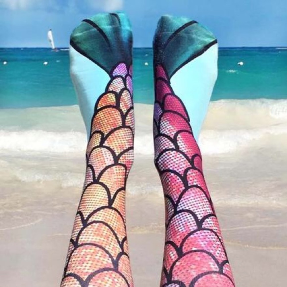 Living Royal Pink Mermaid Socks